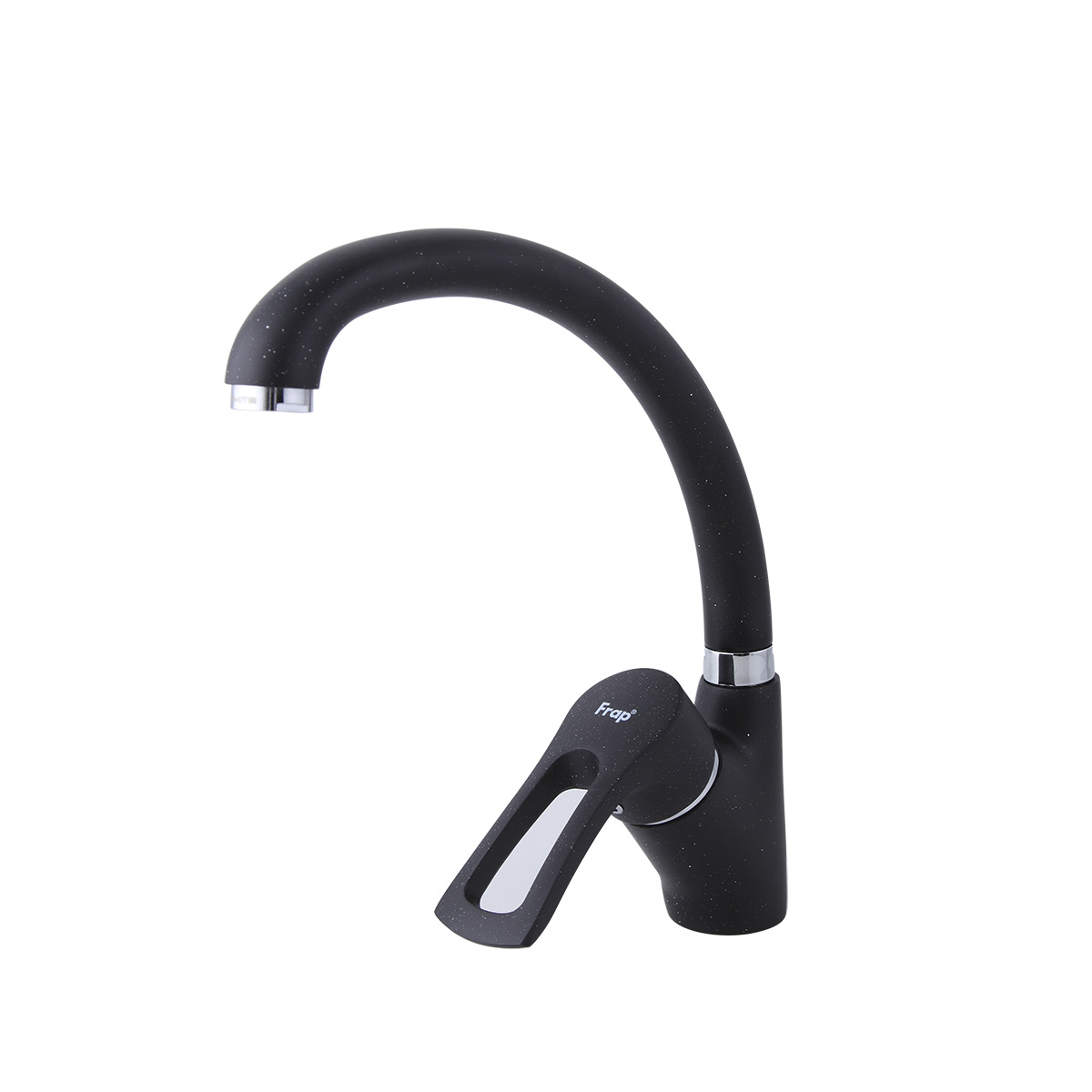 Смеситель для кухни f4166-7 высокий поворотн. излив, черный (1/8) "frap"