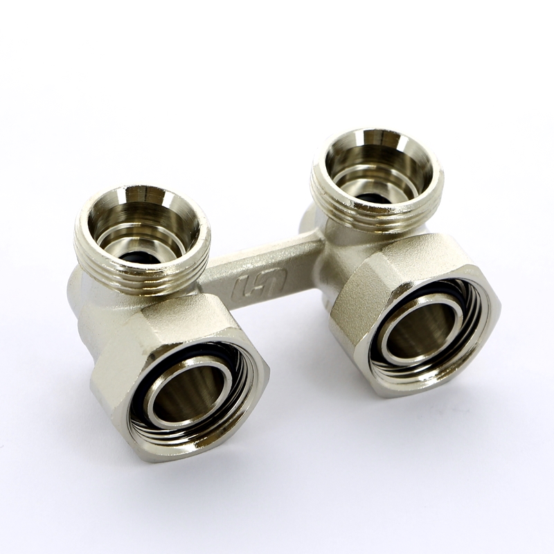 Узел угловой ВН 3/4" ЕК х 3/4" ЕК радиаторный со встроенными кранами 2-трубная система UNI-FITT