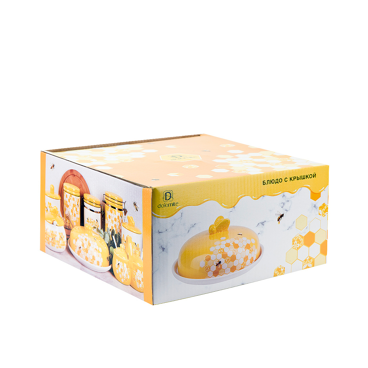 Блюдо с крышкой (блинница) "honey" 23,5*23,5 см (1/12) "dolomite" l2520972