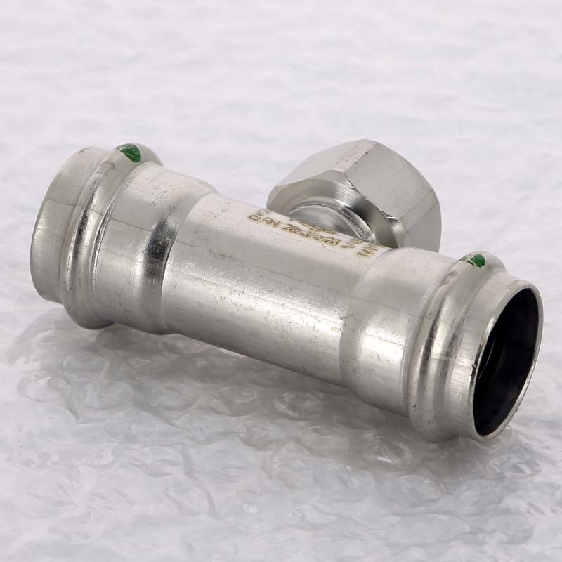 Тройник пресс-В 28х3/4"х28 нержавеющая сталь Sanpress Inox VIEGA