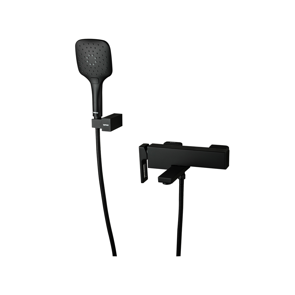 Смеситель для ванн g3217-6 короткий поворотн. излив, черный (1/4) "gappo"