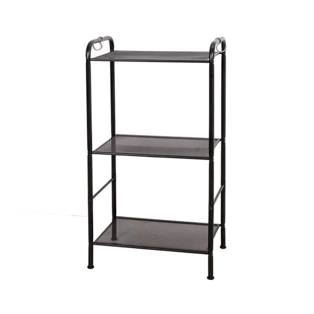 Стеллаж "валенсия 13" 3 полки, сетка металл. 455*300*855 мм (черный) (1) ств13 ч