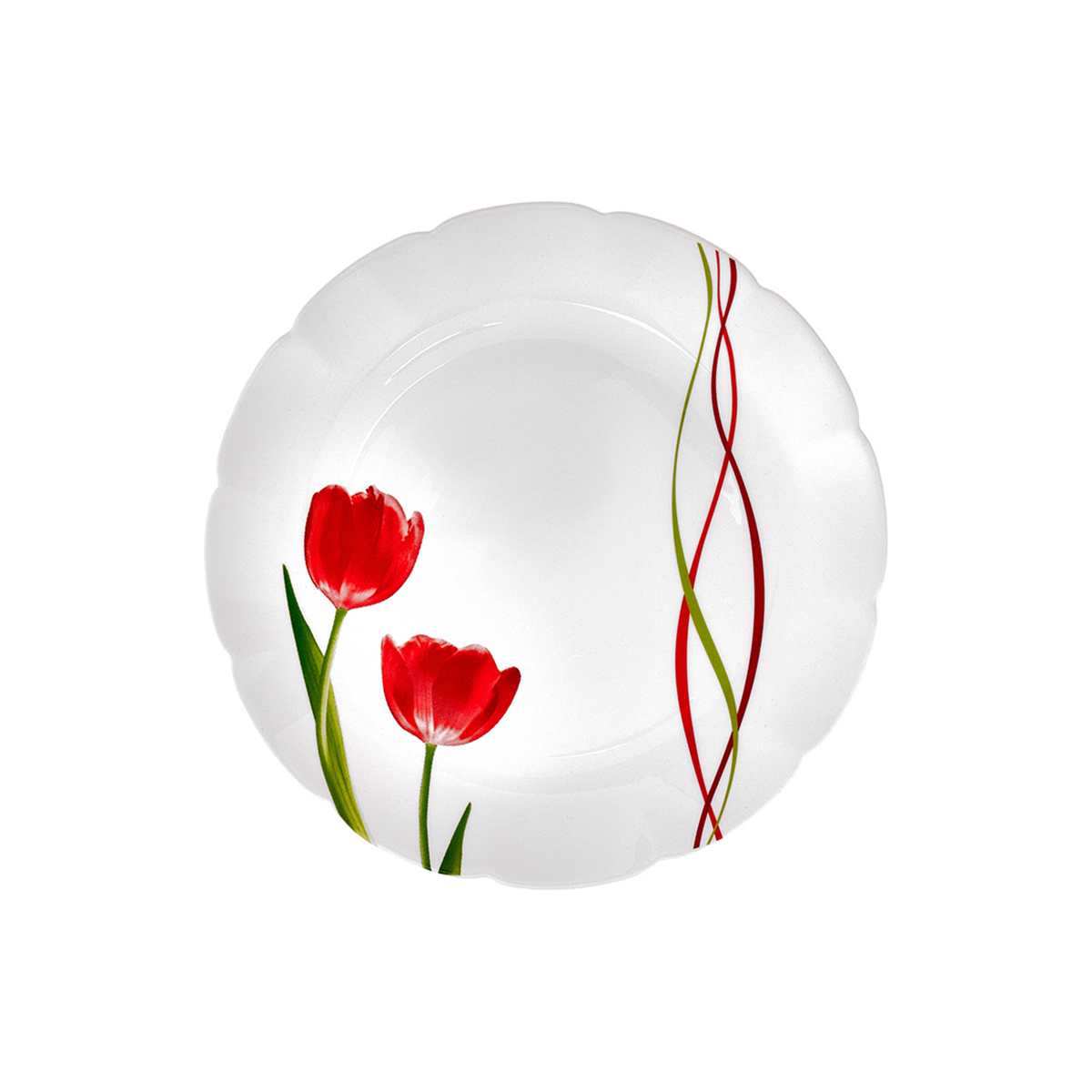 Тарелка суповая "royal garden" flower sketch 23 см, опаловое стекло (6/48) rg010sq