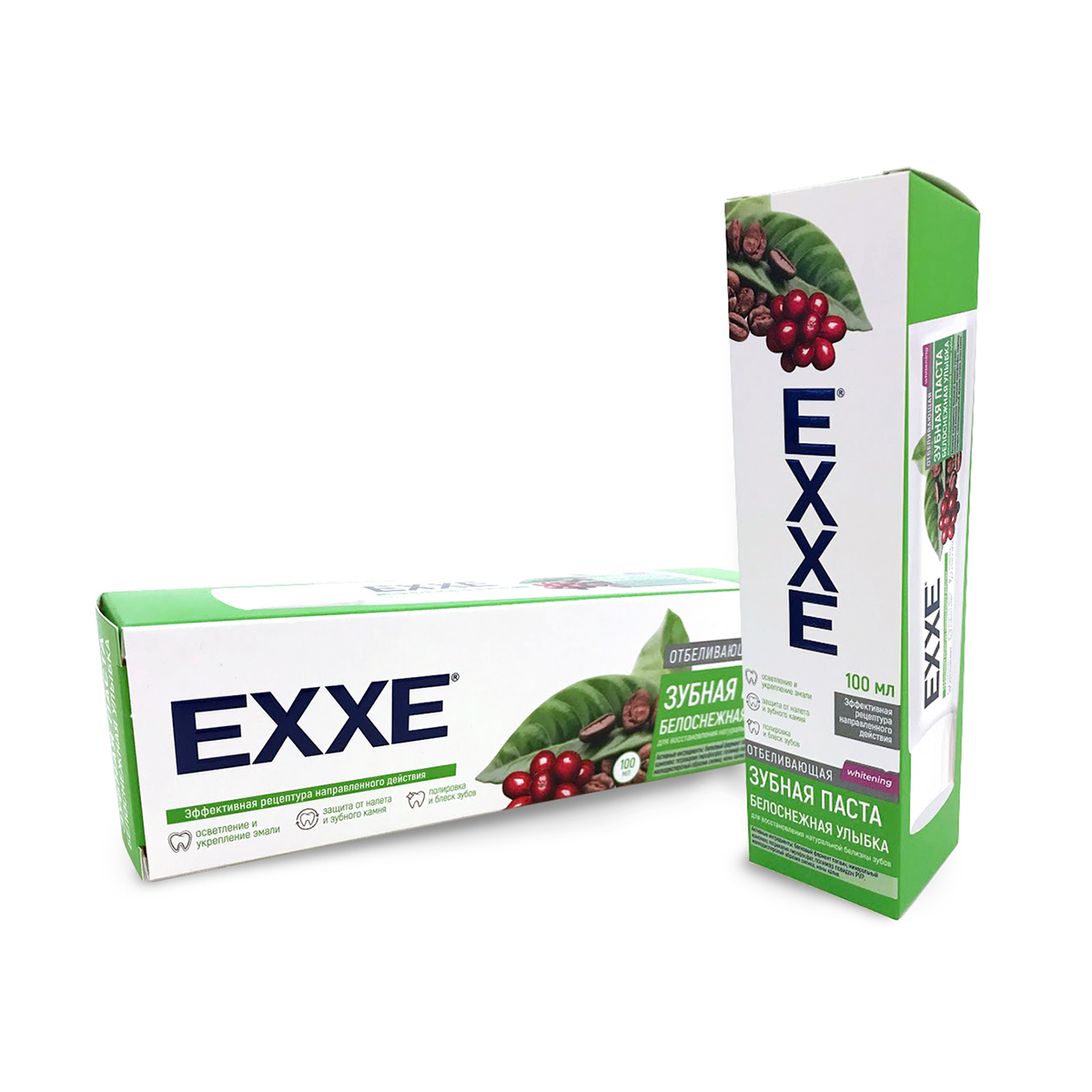 Зубная паста отбеливающая "белоснежная улыбка" 100 мл (1/27) "exxe"