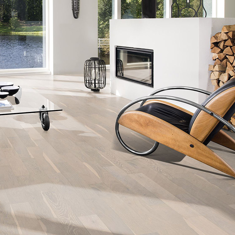 Паркетная доска Kahrs Spirit Unity Дуб Арктик матовый брашированный белый однополосный SPIRIT OAK ARCTIC 1S