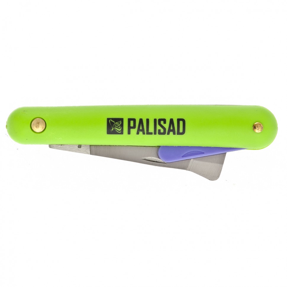 Нож садовый, 195 мм, складной, копулировочный, пластиковая рукоятка, пластик. расщепитель, Palisad (79008)