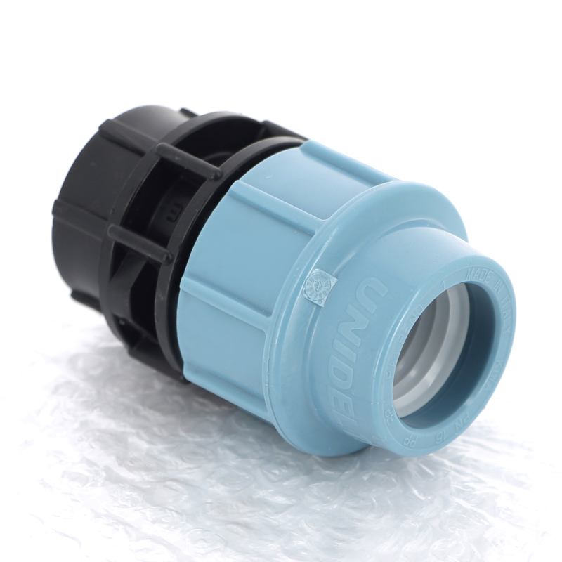 Муфта обжимная ВР 32 x 1" для водопроводных ПНД труб UNIDELTA