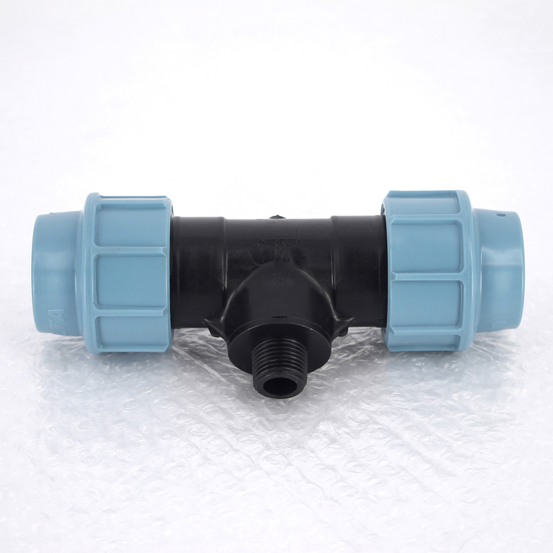 Тройник ПНД переходной под обжим НР 32 x 1/2" полиэтиленовый UNIDELTA