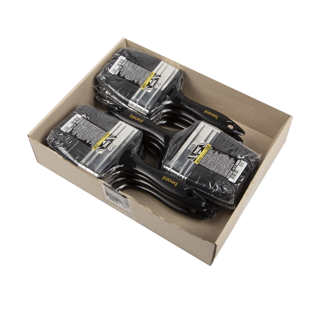 Кисть плоская "black professional" 100 х 15 мм (12/192)  "beorol"