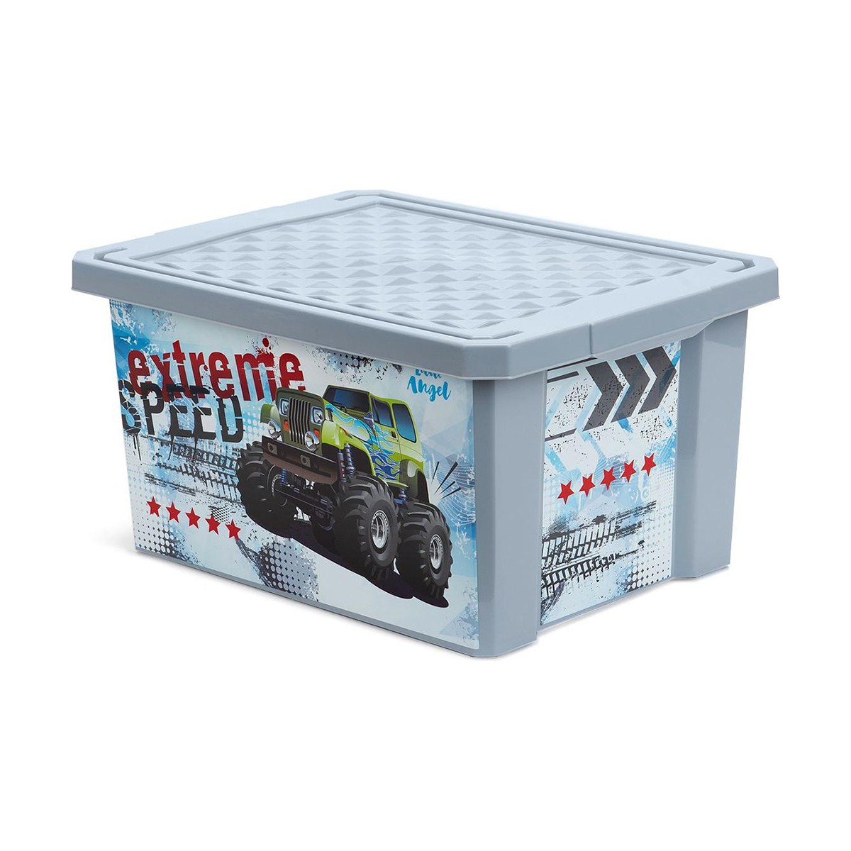 Ящик для игрушек "супер трак" 17 л (1/12) "lalababy" la1029