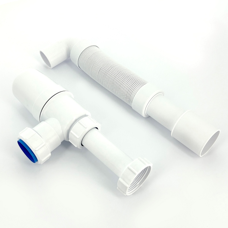 Сифон McALPINE бутылочный 1 1/2" х 32 мм с вып. 70 мм, пробка, отвод L=300-500 мм 90, выход 40/50 мм