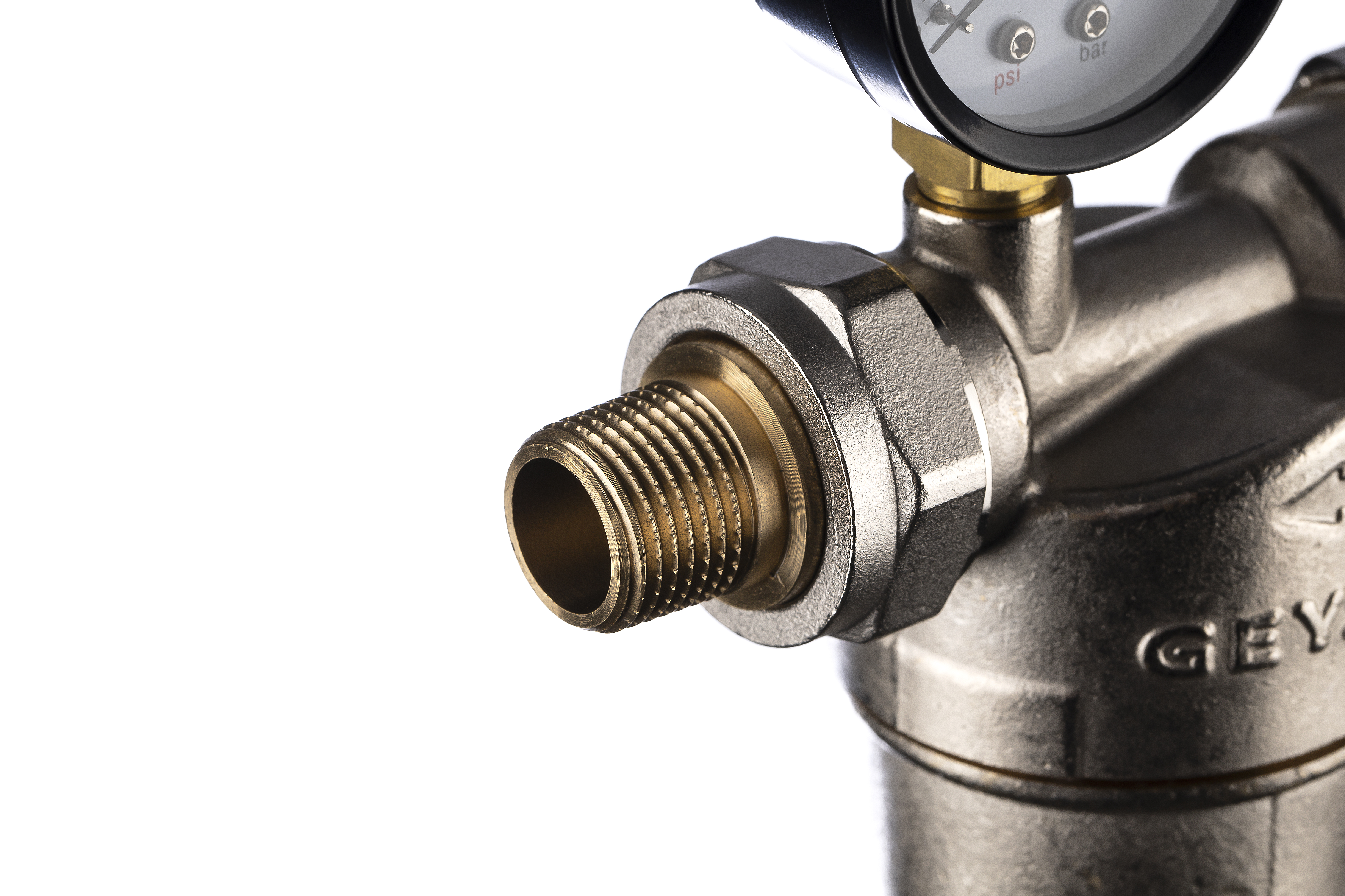 Фильтр магистральный промывной Гейзер Бастион 122 1/2" для ГВС с манометром