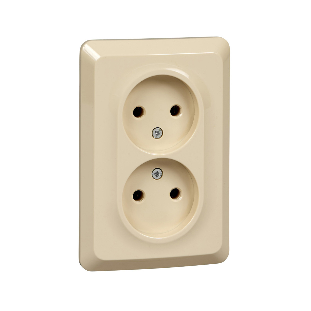 Розетка "этюд" 2-х местн. 16а, кремовый (1/12/72) "schneider"