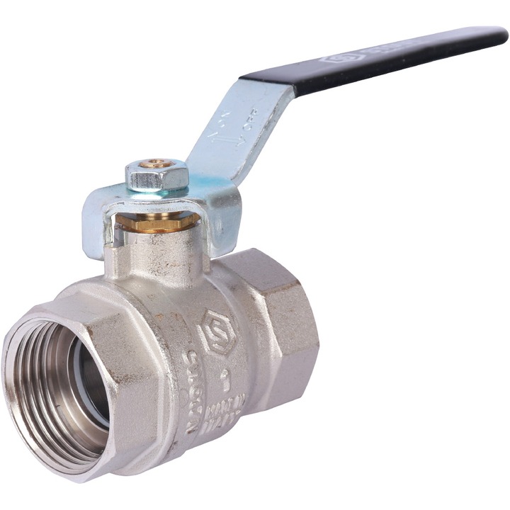 Кран шаровый STOUT ВВ 1/2" стандартный проход, красный рычаг