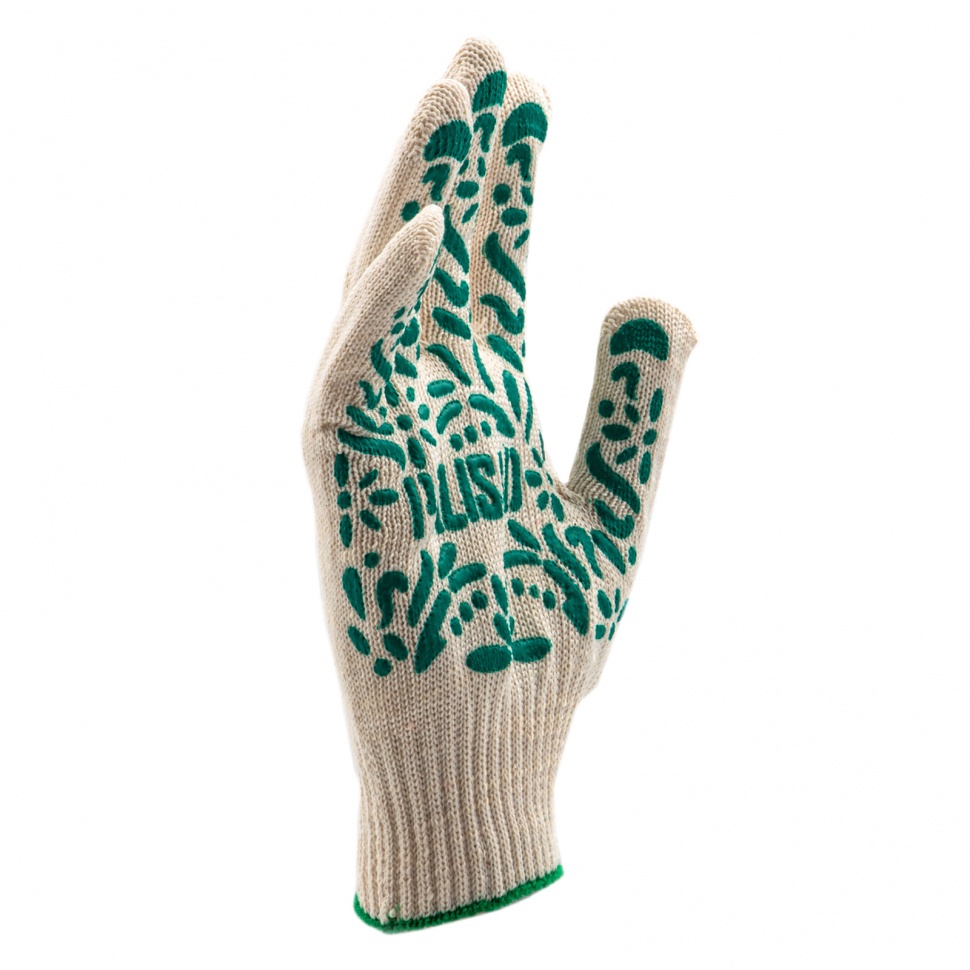 Перчатки садовые х/б, ПВХ покрытие, "Летний сад", 10 класс Palisad (67771)