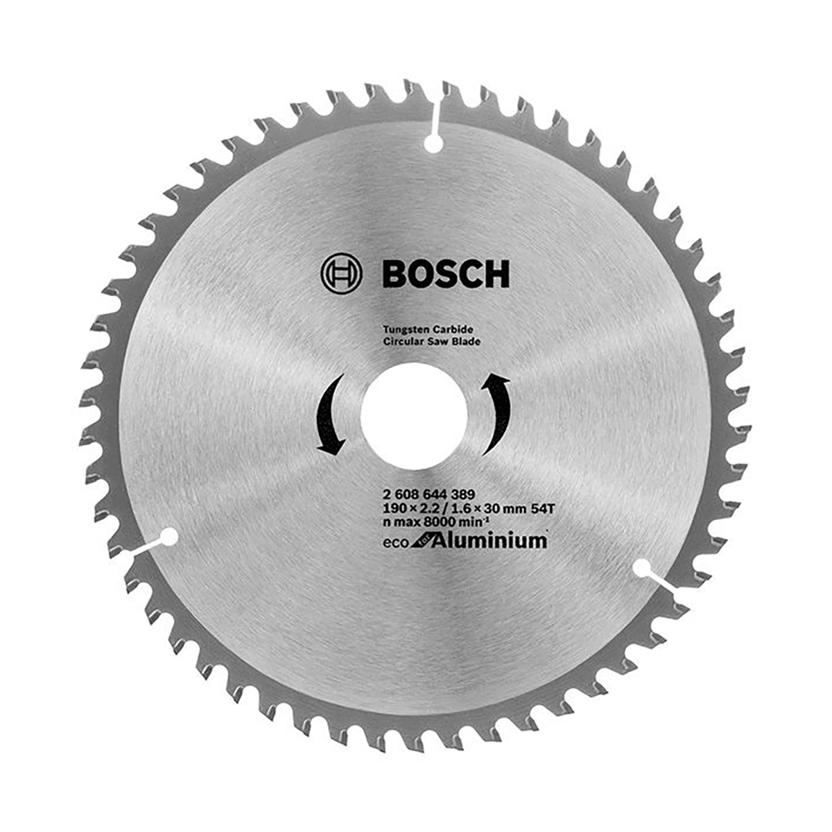 Диск пильный по металлу "eco for aluminium" 190 x 30 мм, 54 зуба (1) "bosch" 2608644389