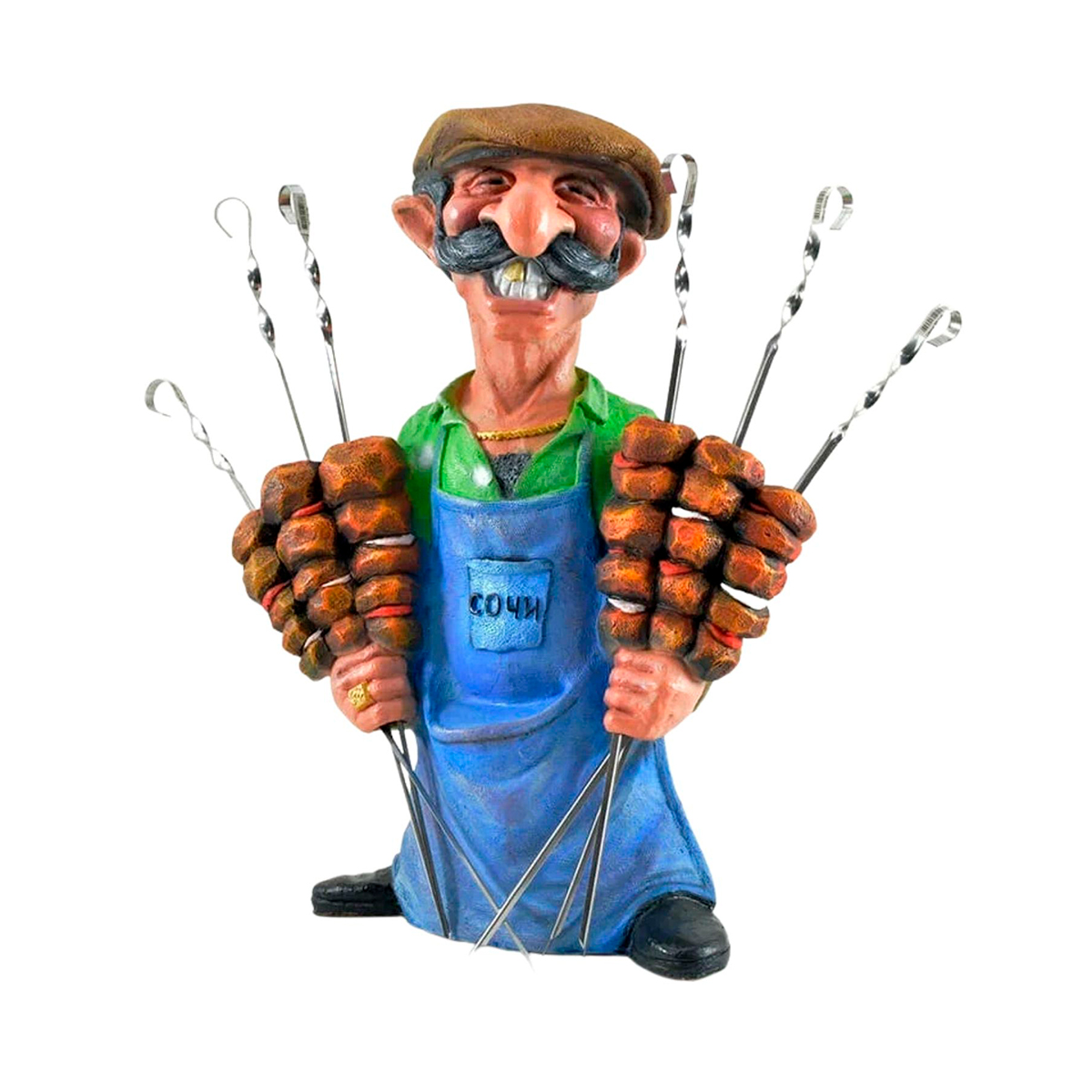 Фигурка садовая "веселый шашлычник" подставка для шампуров (1/3) "сказка" jnw47