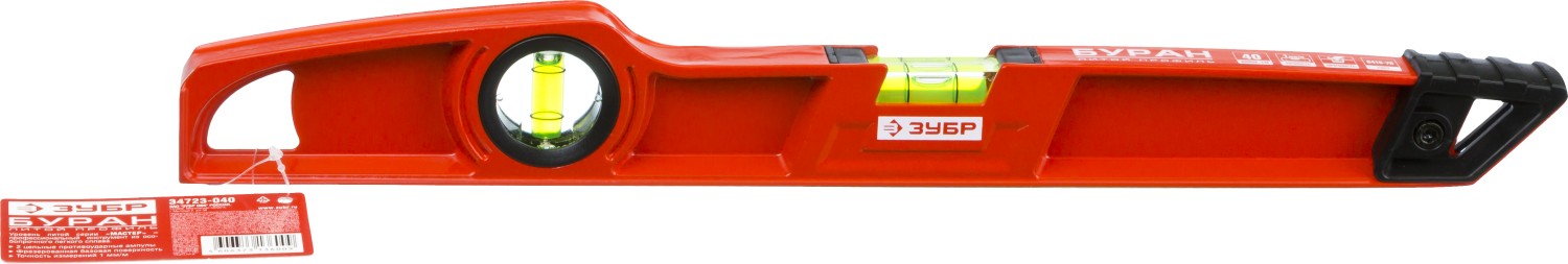 ЗУБР БУРАН, 400 мм, усиленный литой уровень (34723-040)