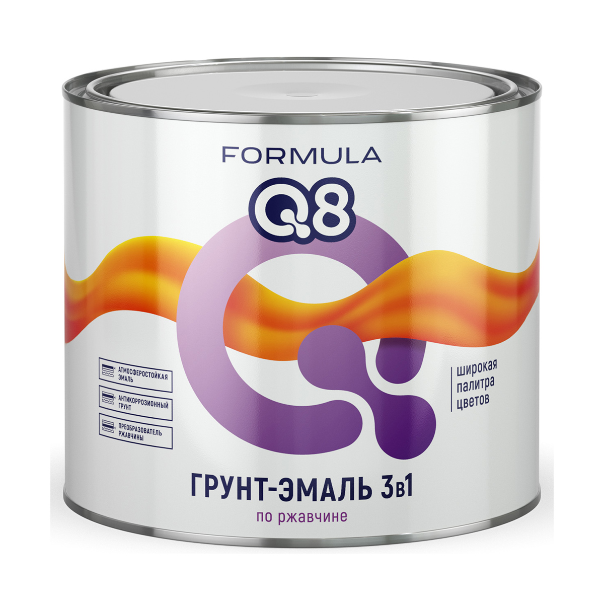 Грунт- эмаль по ржавчине "formula q8"  красная  1,9 кг (1/6)