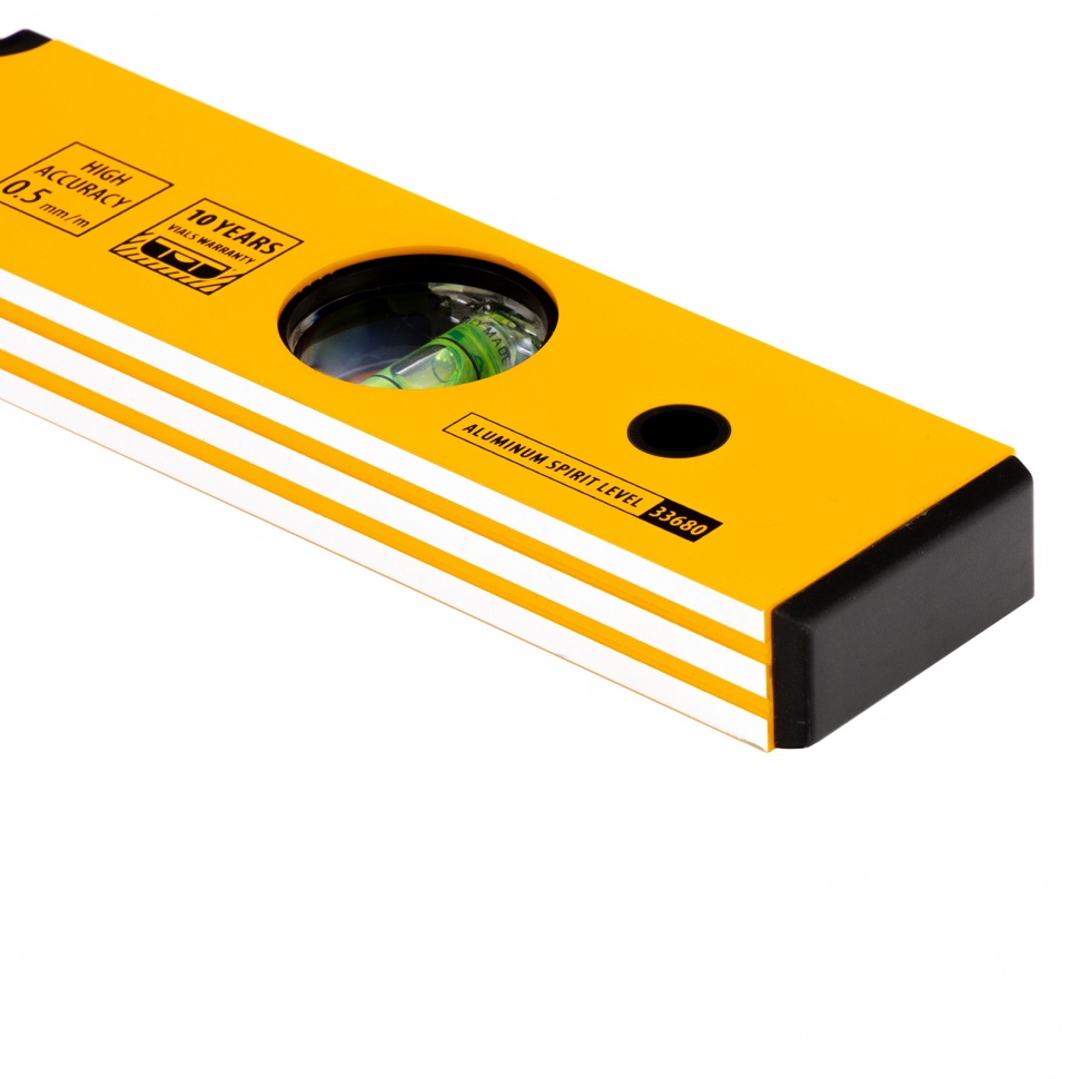 Уровень алюминиевый, 400 мм, фрезерованный, 3 глазка Denzel (33680)