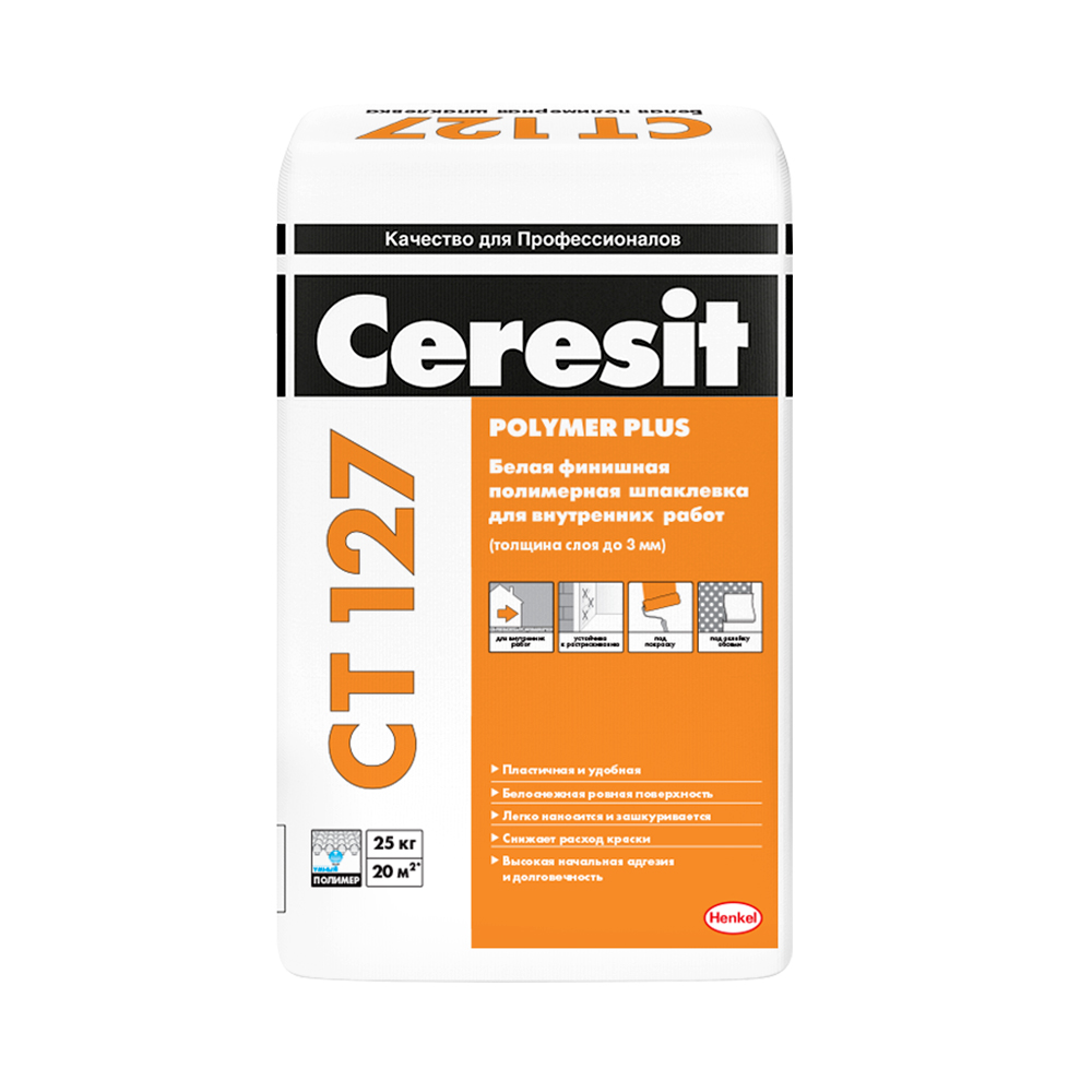 Шпаклевка полимерная для внутр. работ  ct 127  25 кг (1/48) "ceresit"