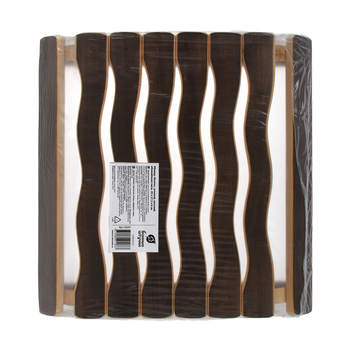 Абажур для светильника угловой "волна" 29*27,5*6 см, плоский, обожж. липа (1) "банные штучки" 33337