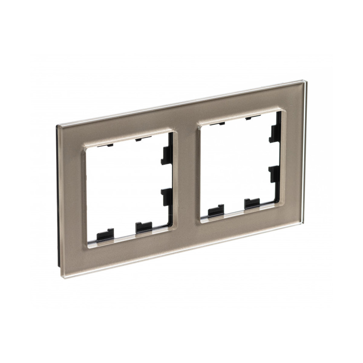 Рамка "atlasdesign nature" 2-х местн. универс., стекло, шампань (1/8/16) "schneider"