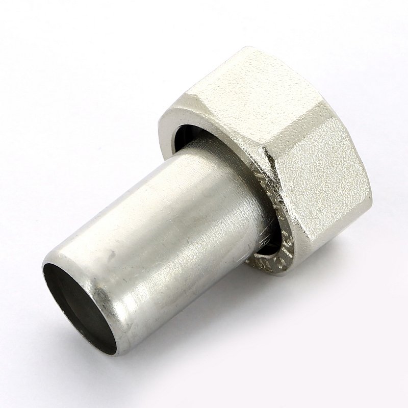 Муфта пресс-В с накидной гайкой 28х1" нержавеющая сталь Sanpress Inox VIEGA