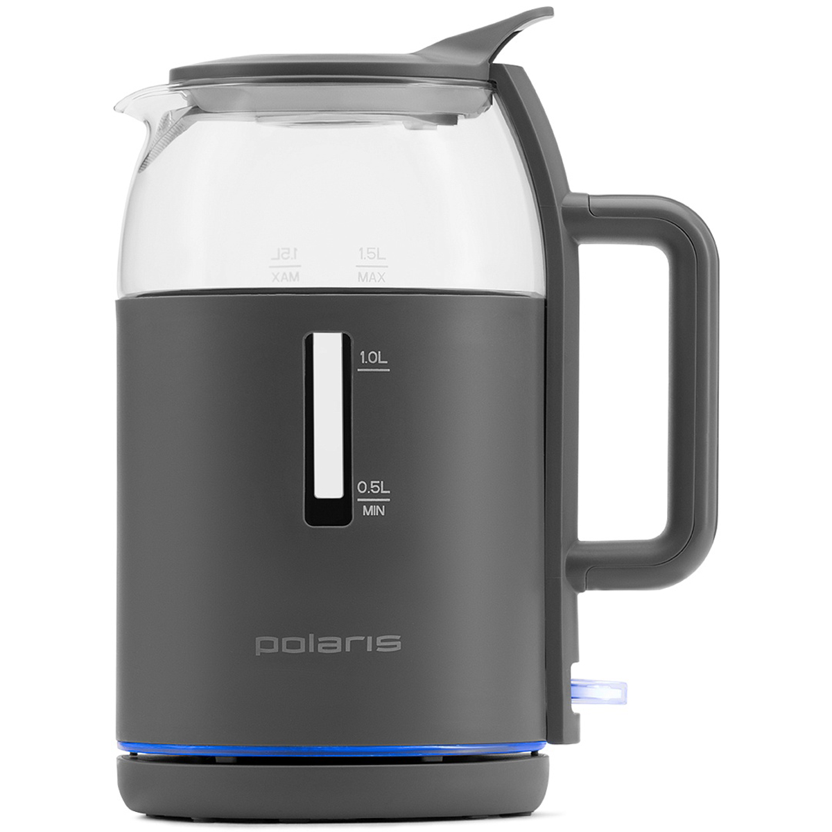 Чайник электр. pwk 1545cgl "water way pro" 1,5 л стекло (черный) (1/4) "polaris"