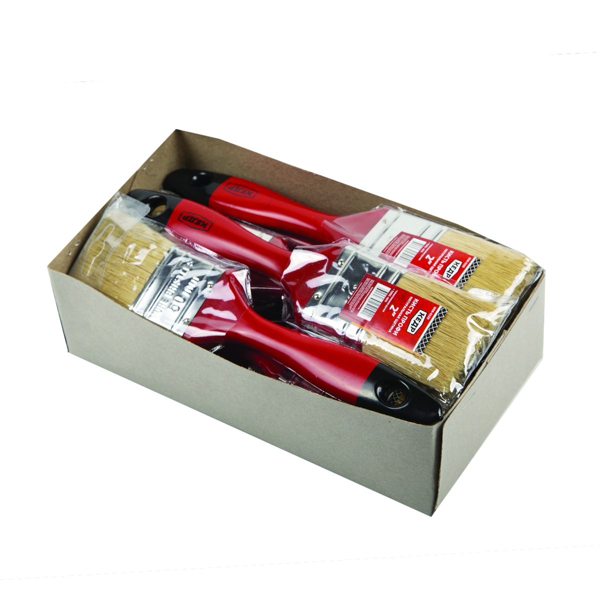 Кисть плоская "профи" №2 /50 мм  (12/240) натур.щетина, пласт.ручка "кедр"  008-5120