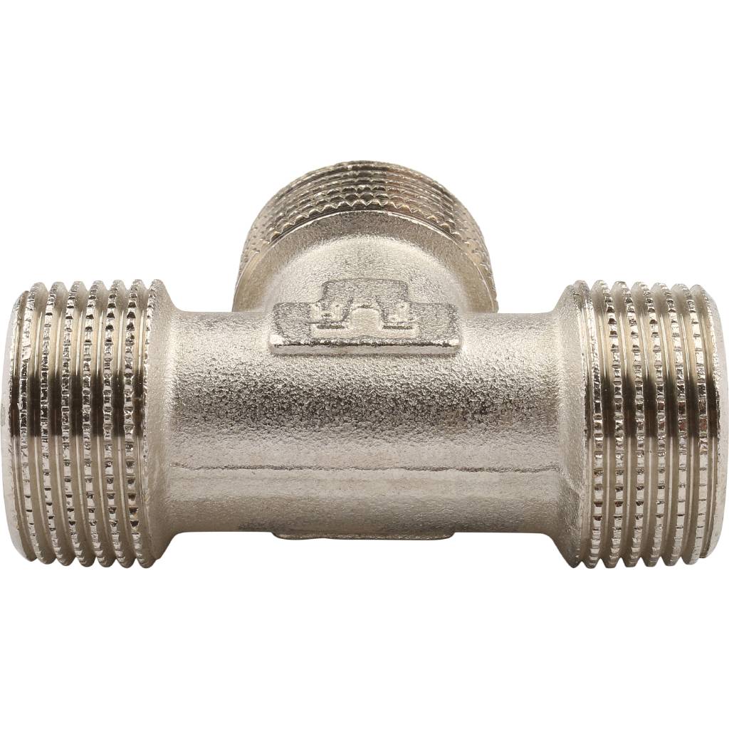 Тройник резьбовой НР 3/4" никель TIEMME