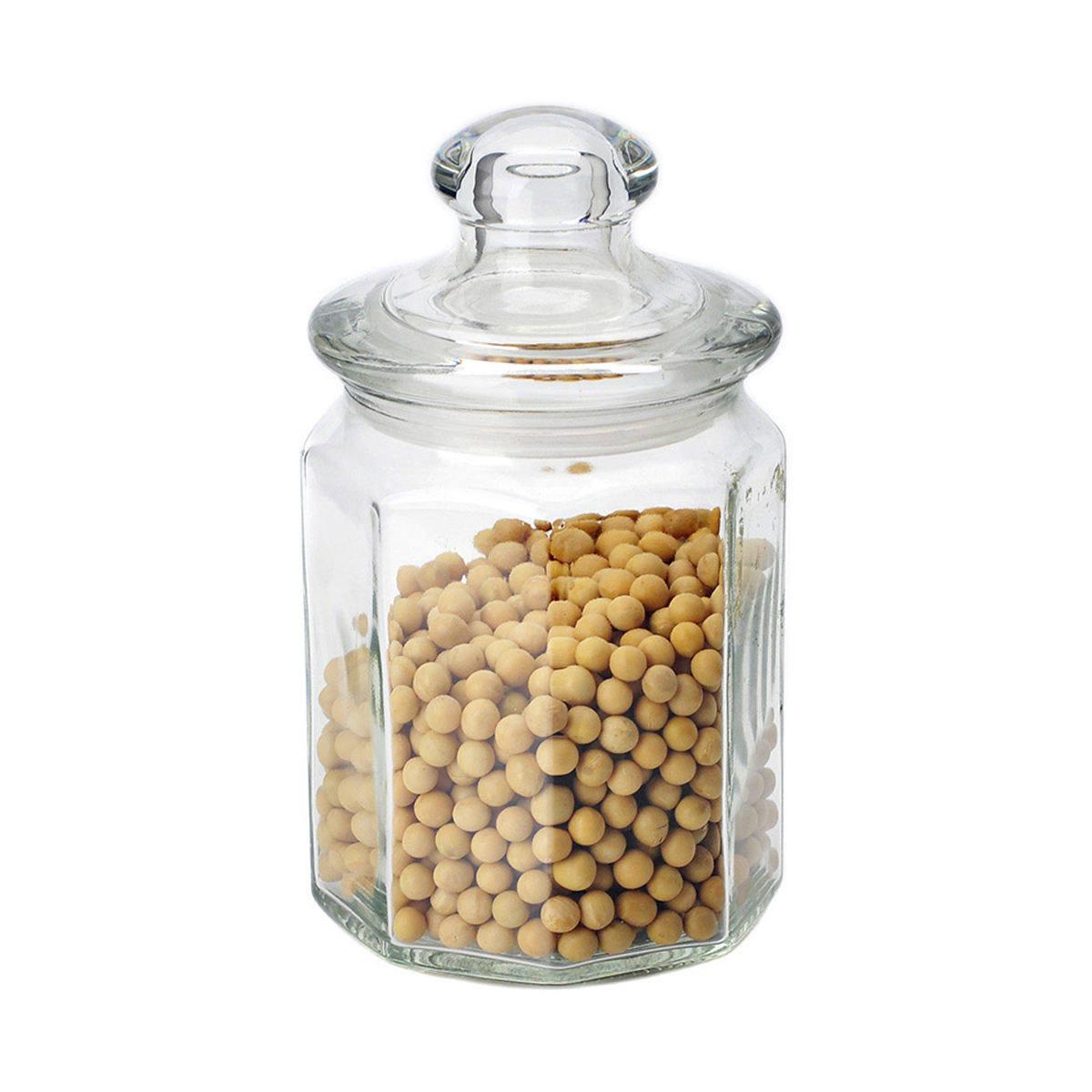 Банка для сыпучих продуктов "lattina" 0,6 л с фигурной крышкой, стекло (1/24) "mallony"