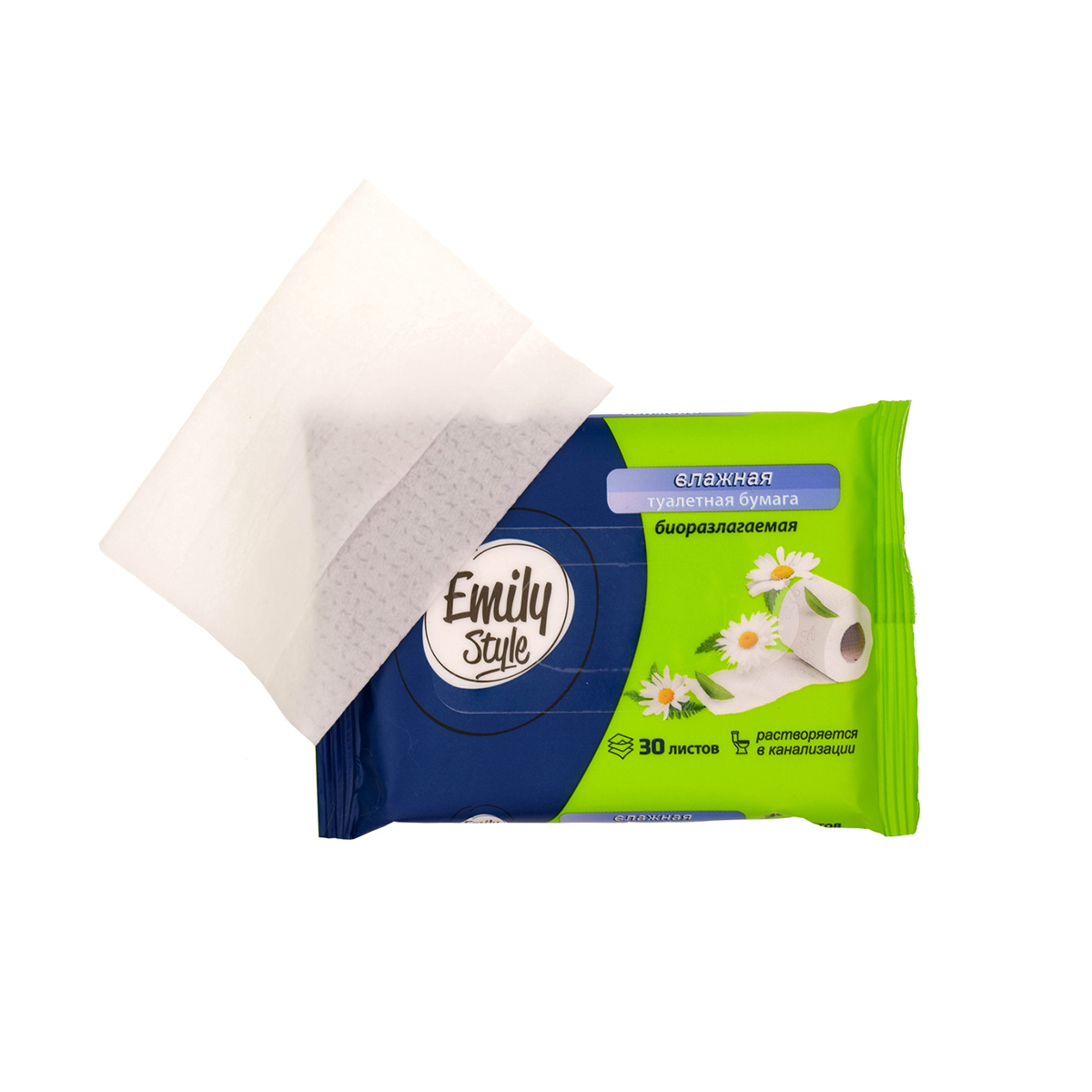 Туалетная бумага влажная упак. 30 листов (1/35) "emily style"