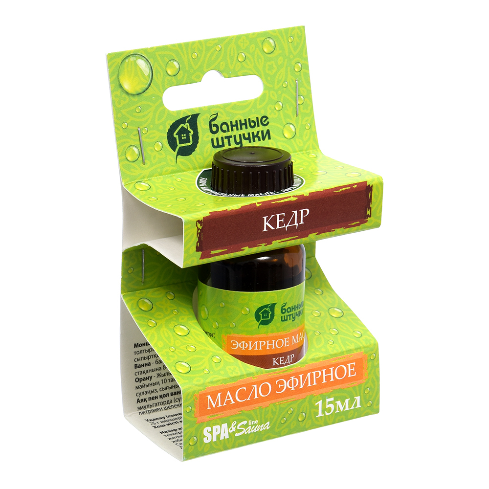 Масло эфирное "кедр" 15 мл (1/28) "банные штучки" 30006