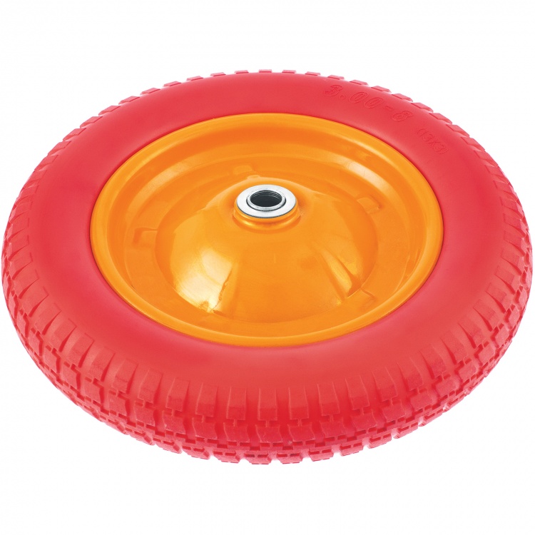 Колесо полиуретановое 3.00-8, длина оси 90 мм, подшипник 16 мм PalisaD (68975)