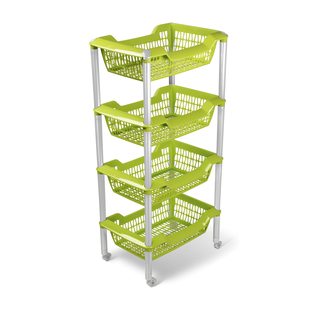 Этажерка "джета" 4 корзины на колесах (оливковая) (1/4) "мартика" с736олв