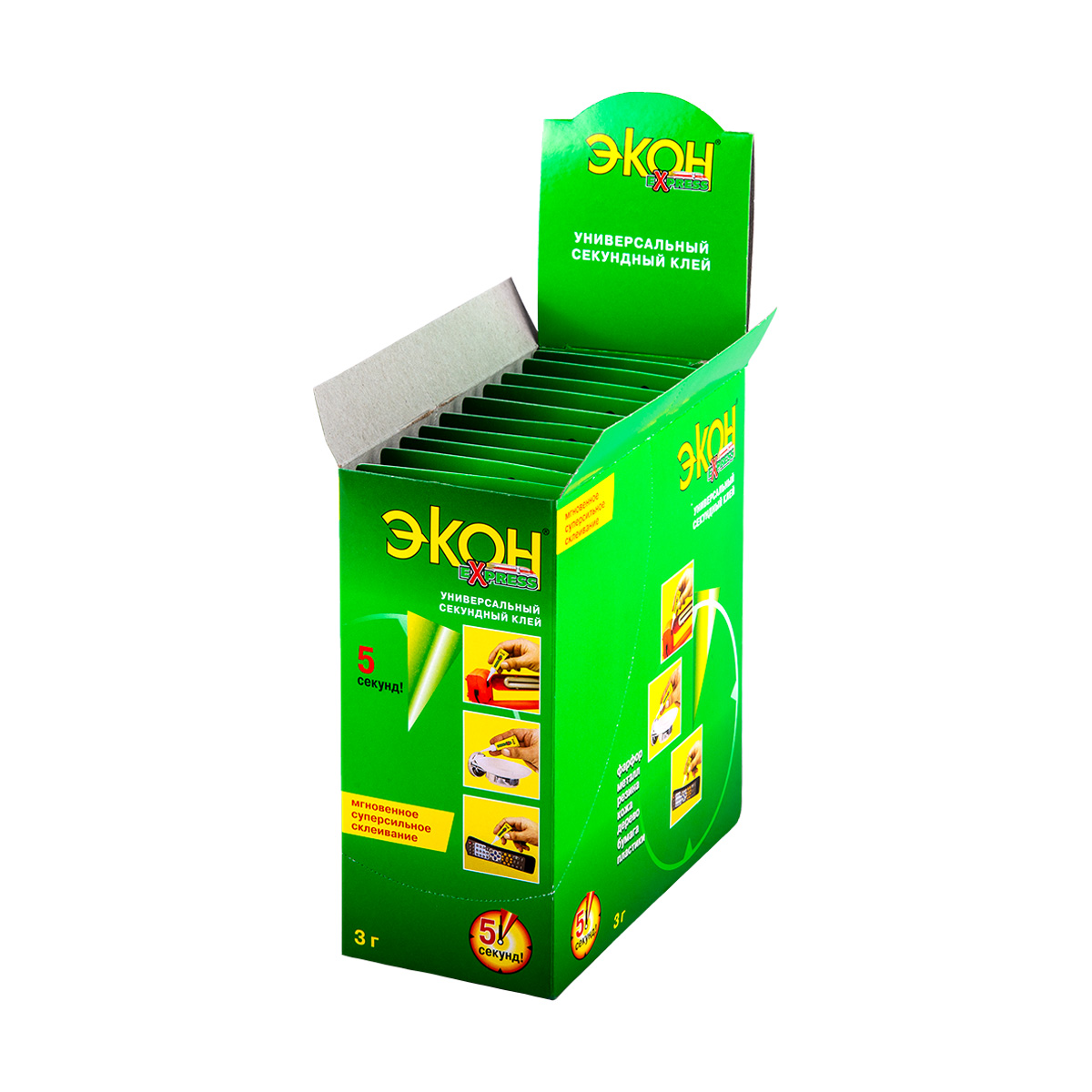 Клей  экон экспресс универсальный 3 г ед.блистер в шоу-боксе (10/120)  хенкель