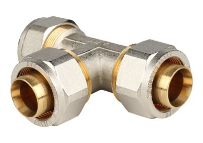 Тройник равнопроходной 26 STOUT для металлопластиковых труб