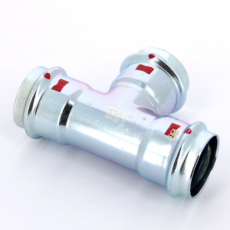 Тройник пресс 42 оцинкованная сталь Prestabo VIEGA