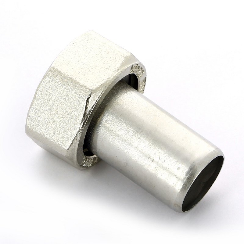 Муфта пресс-В с накидной гайкой 28х1" нержавеющая сталь Sanpress Inox VIEGA