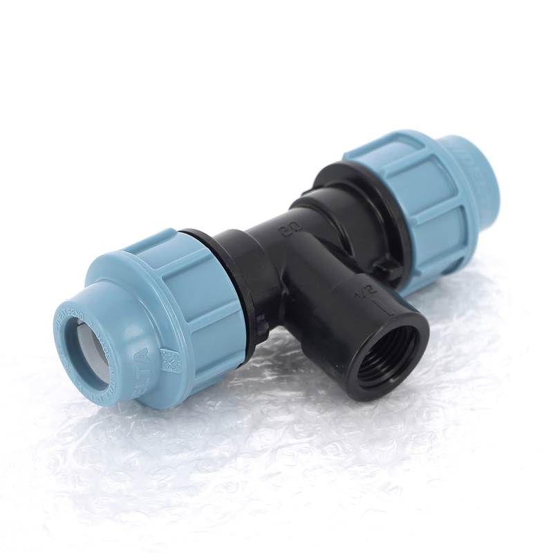 Тройник ПНД переходной под обжим ВР 20 x 1/2" полиэтиленовый UNIDELTA