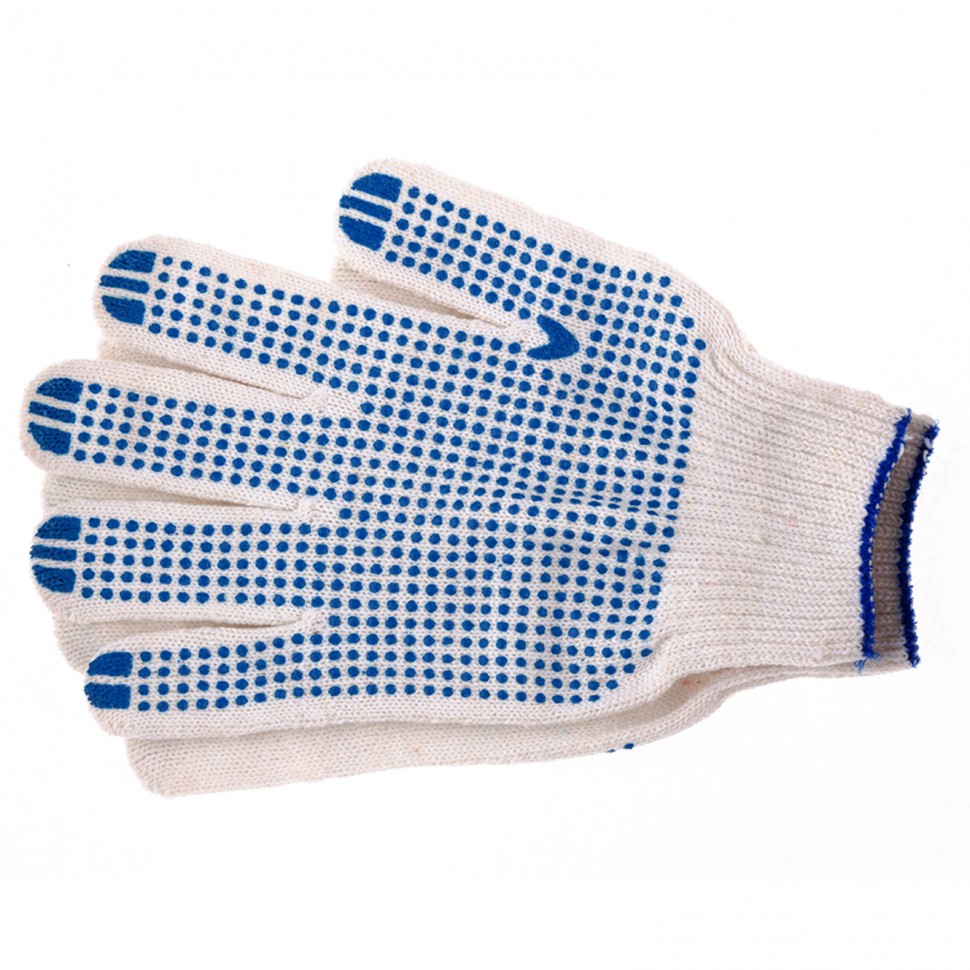 Перчатки х/б, ПВХ покрытие, "Точка", 10 класс, стикер (67702)
