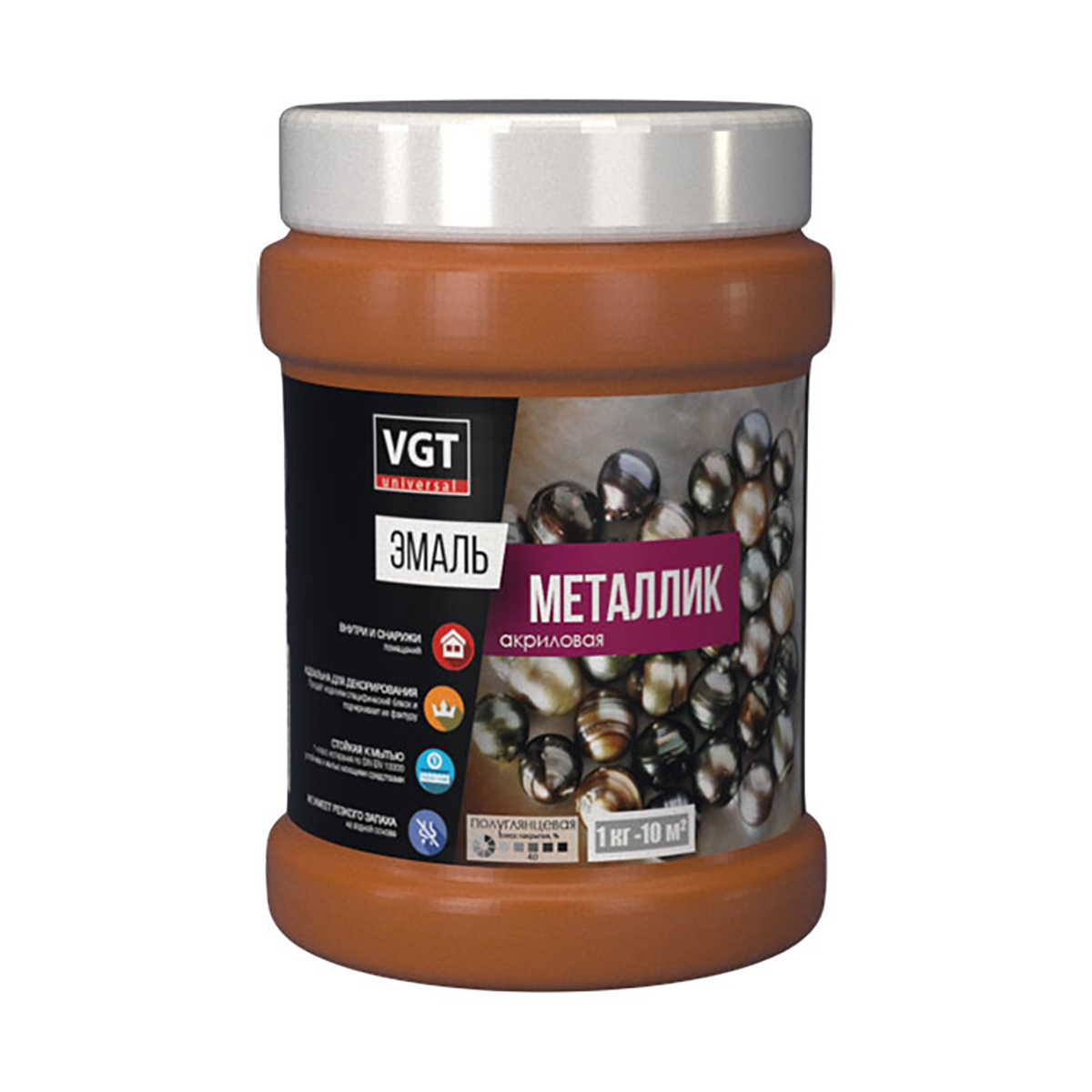 Эмаль вд-ак-1179 перламутр. жидкая бронза 0,23 кг (6) "вгт"