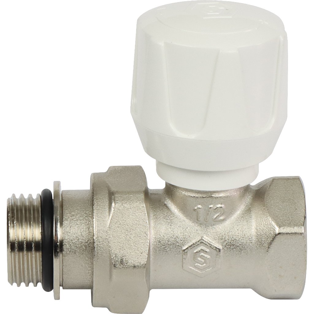 Клапан ручной терморегулирующий 1/2" прямой ВН STOUT с дополнительным уплотнением