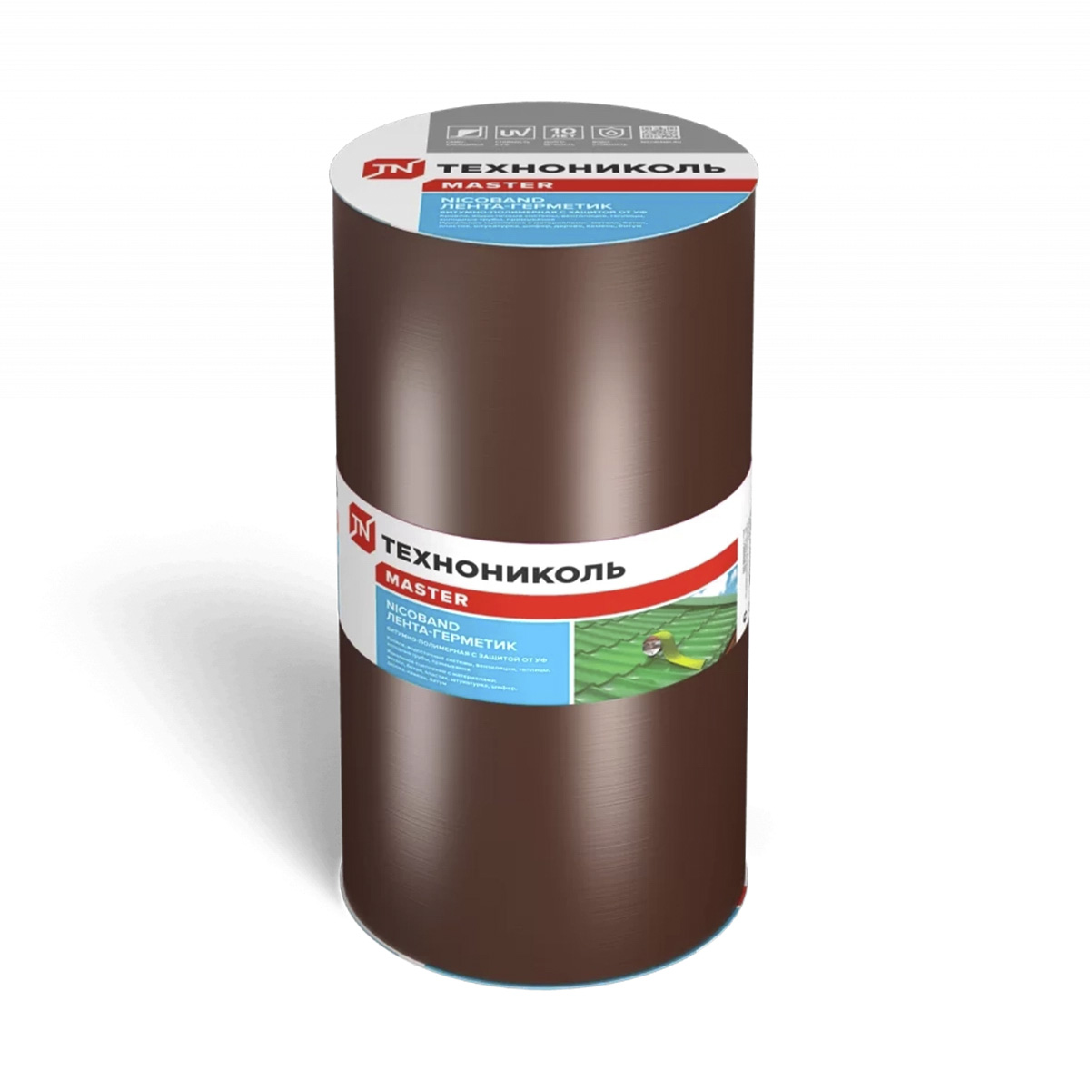 Лента-герметик самокл. 30 см х 10 м "nicoband" (битумно-полимерная) коричневая (1) "технониколь"