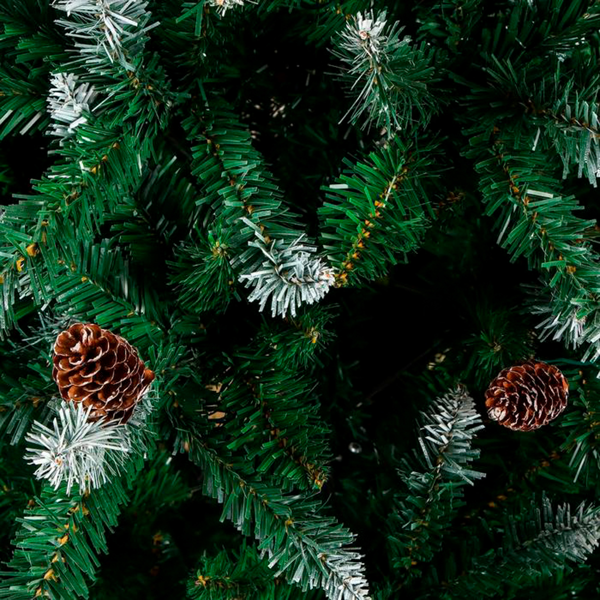 Ель декор. "шик" 180 см, 824 ветки (зеленая с инеем) "зимнее волшебство" 185422