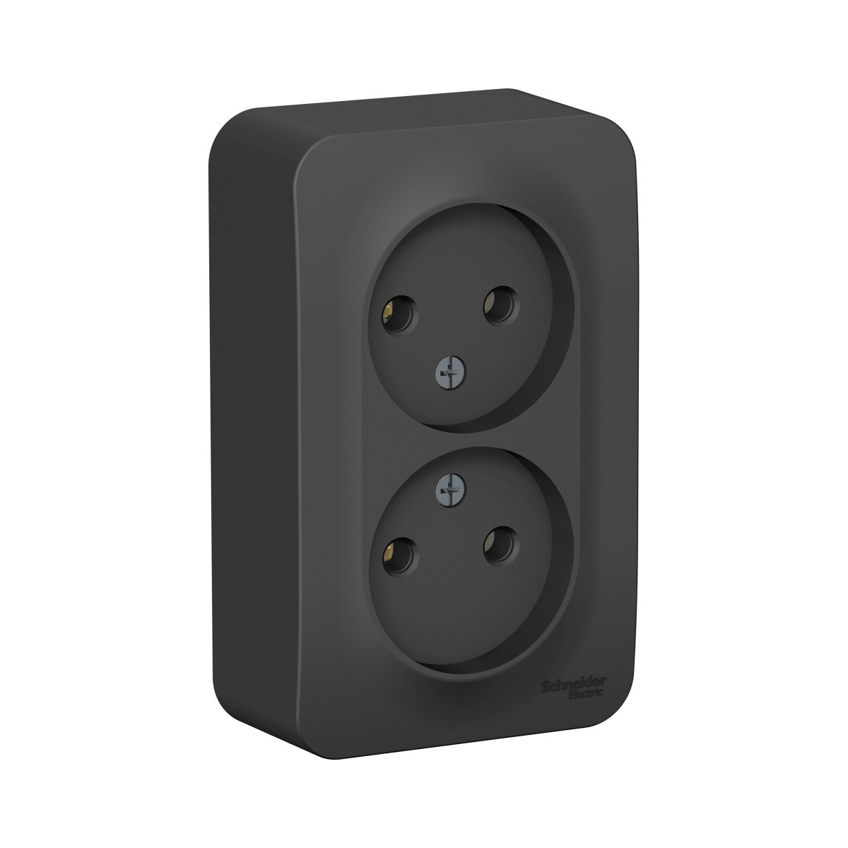 Розетка открыт. уст. "blanca" 2-х местн. 16а, антрацит (1/10/20) "schneider"