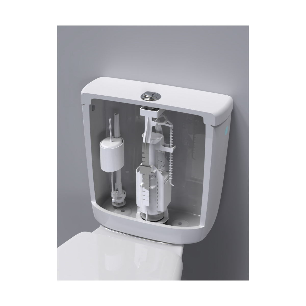 Арматура водосливная "eko 21.1" 2 кнопки, нижний подвод (1) "berges"