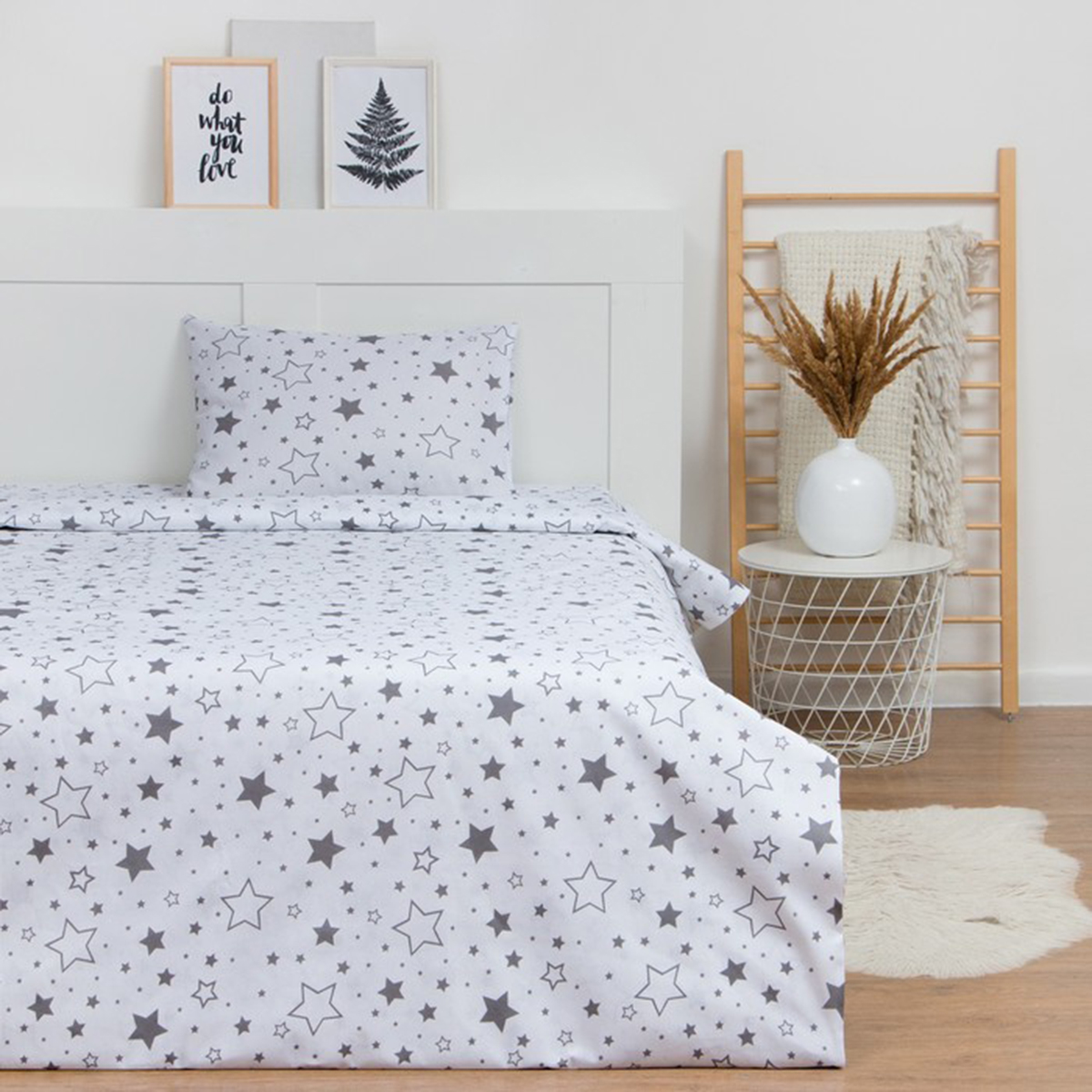 Постельное белье "lovelife" звезды 1,5 сп. (бязь) (1) 7451242