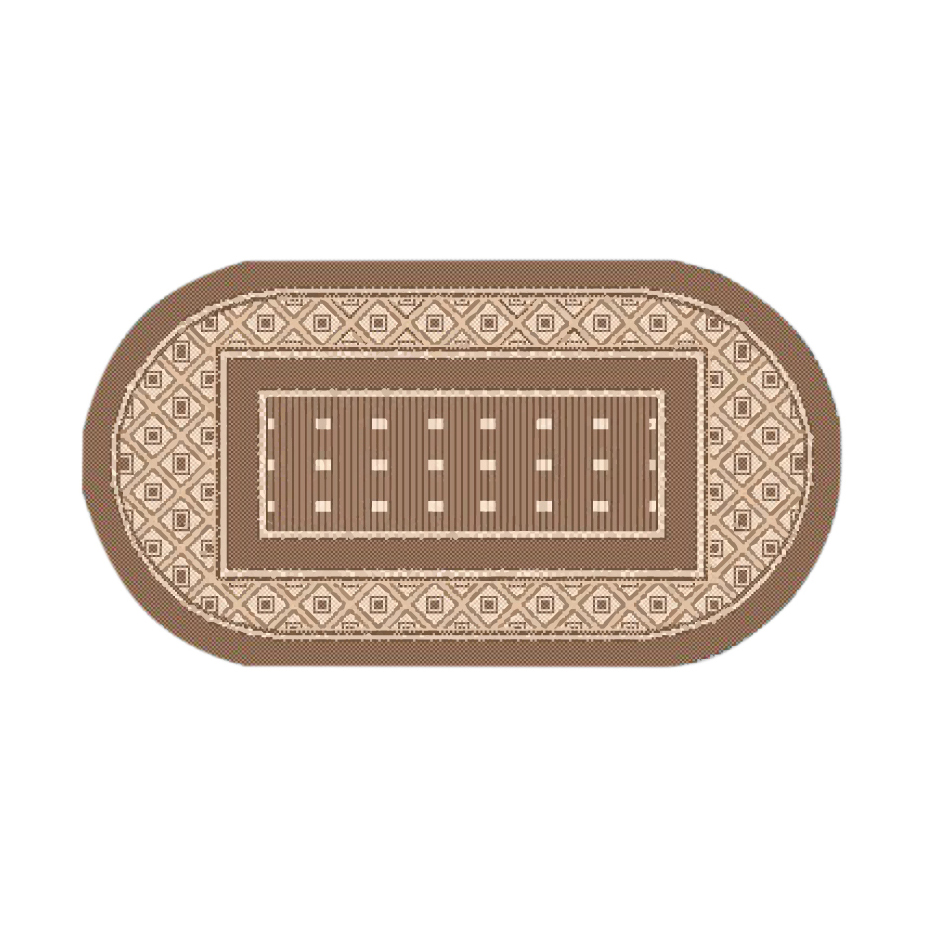 Ковер циновка "эко" 0,6*1,1 м  7903/23 овальный (1/10) "люберецкие ковры"